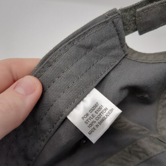 San Diego Zoo Strapback Hat Gray One Size Solid Adjustable Embroidered - Picture 8 of 8